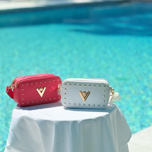 Valentino Orlandi Pink Studded Camera Bag NWT - Picture 4 of 7